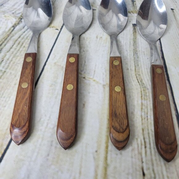 TOWN & COUNTRY 4 Teaspoons Spoons Washington Forge 7 Inches Made in USA - Picture 2 of 4